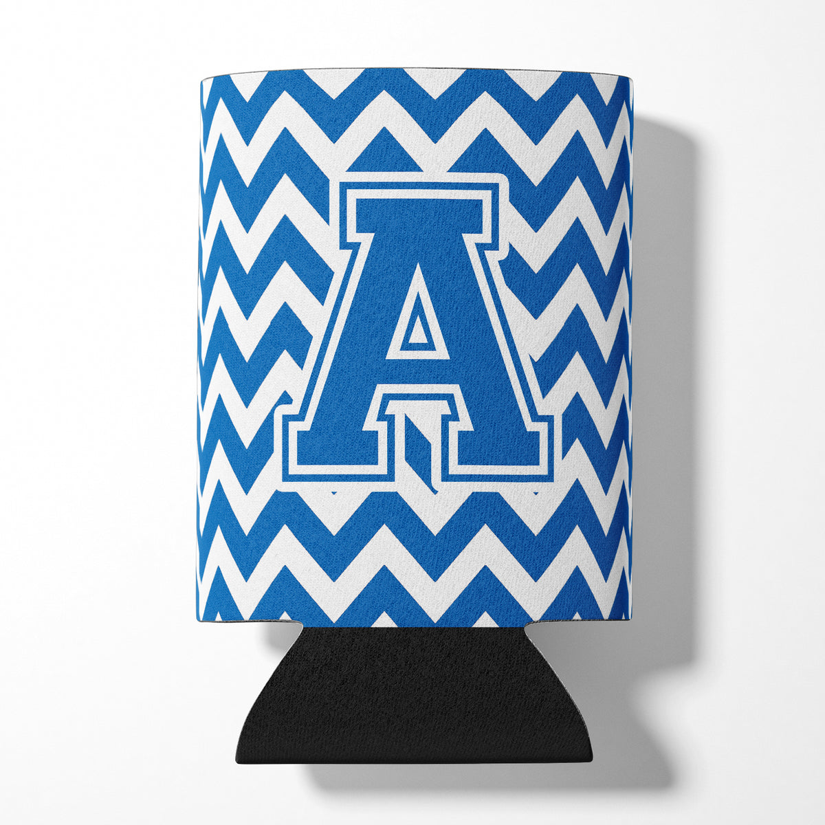 Letter A Chevron Blue and White Can or Bottle Hugger CJ1056-ACC.