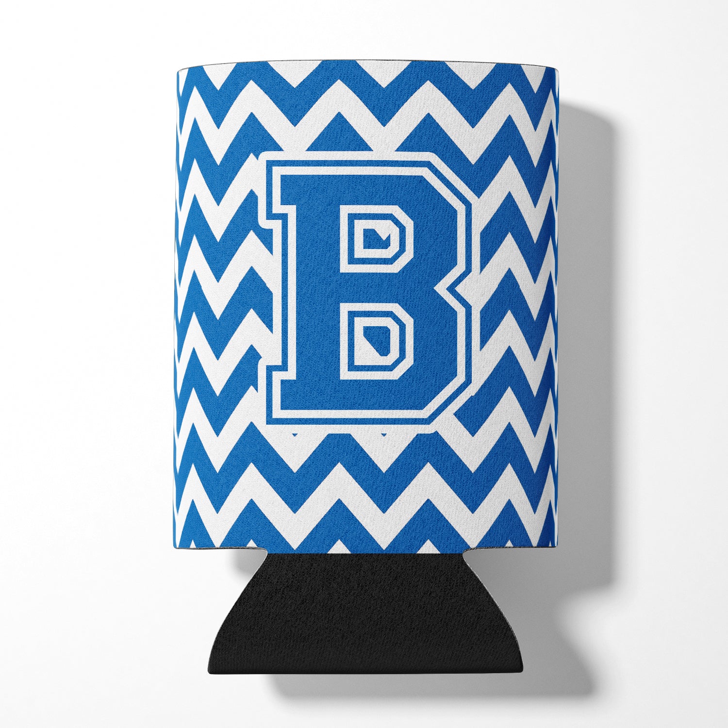 Letter B Chevron Blue and White Can or Bottle Hugger CJ1056-BCC.