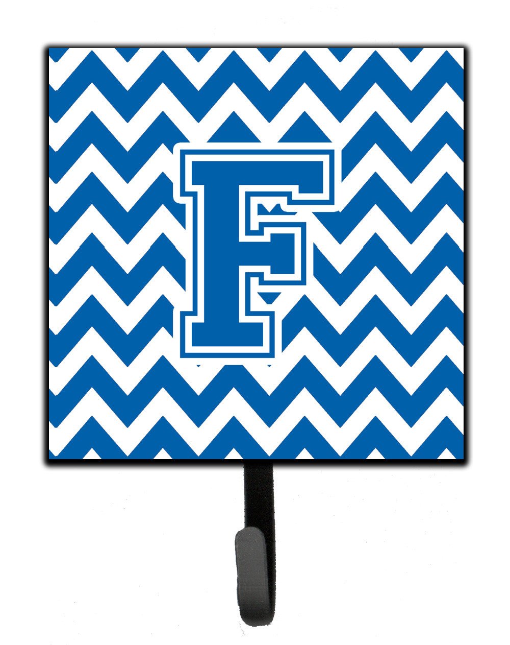 Letter F Chevron Blue and White Leash or Key Holder CJ1056-FSH4 by Caroline's Treasures