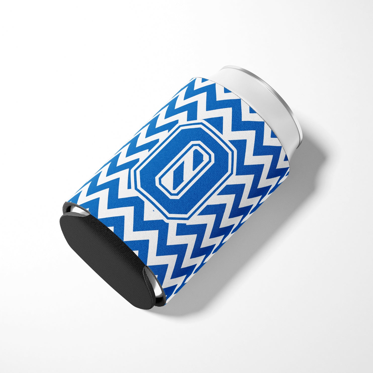 Letter O Chevron Blue and White Can or Bottle Hugger CJ1056-OCC.