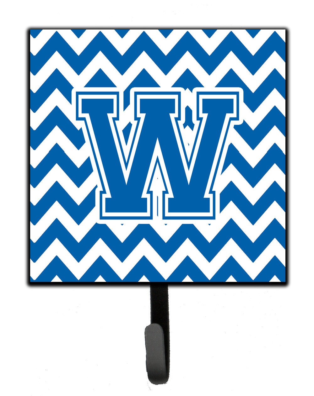 Letter W Chevron Blue and White Leash or Key Holder CJ1056-WSH4 by Caroline's Treasures