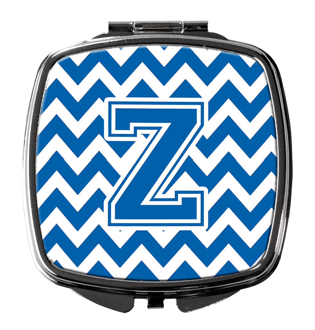 Letter Z Chevron Blue and White Compact Mirror CJ1056-ZSCM  the-store.com.