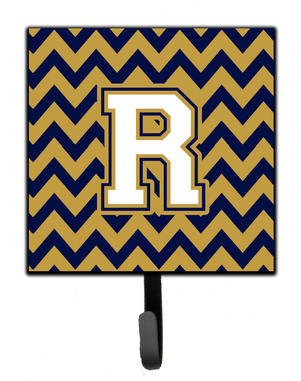 Letter R Chevron Navy Blue and Gold Leash or Key Holder CJ1057-RSH4 by Caroline's Treasures