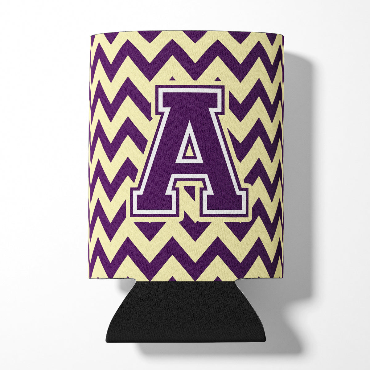 Letter A Chevron Purple and Gold Can or Bottle Hugger CJ1058-ACC.