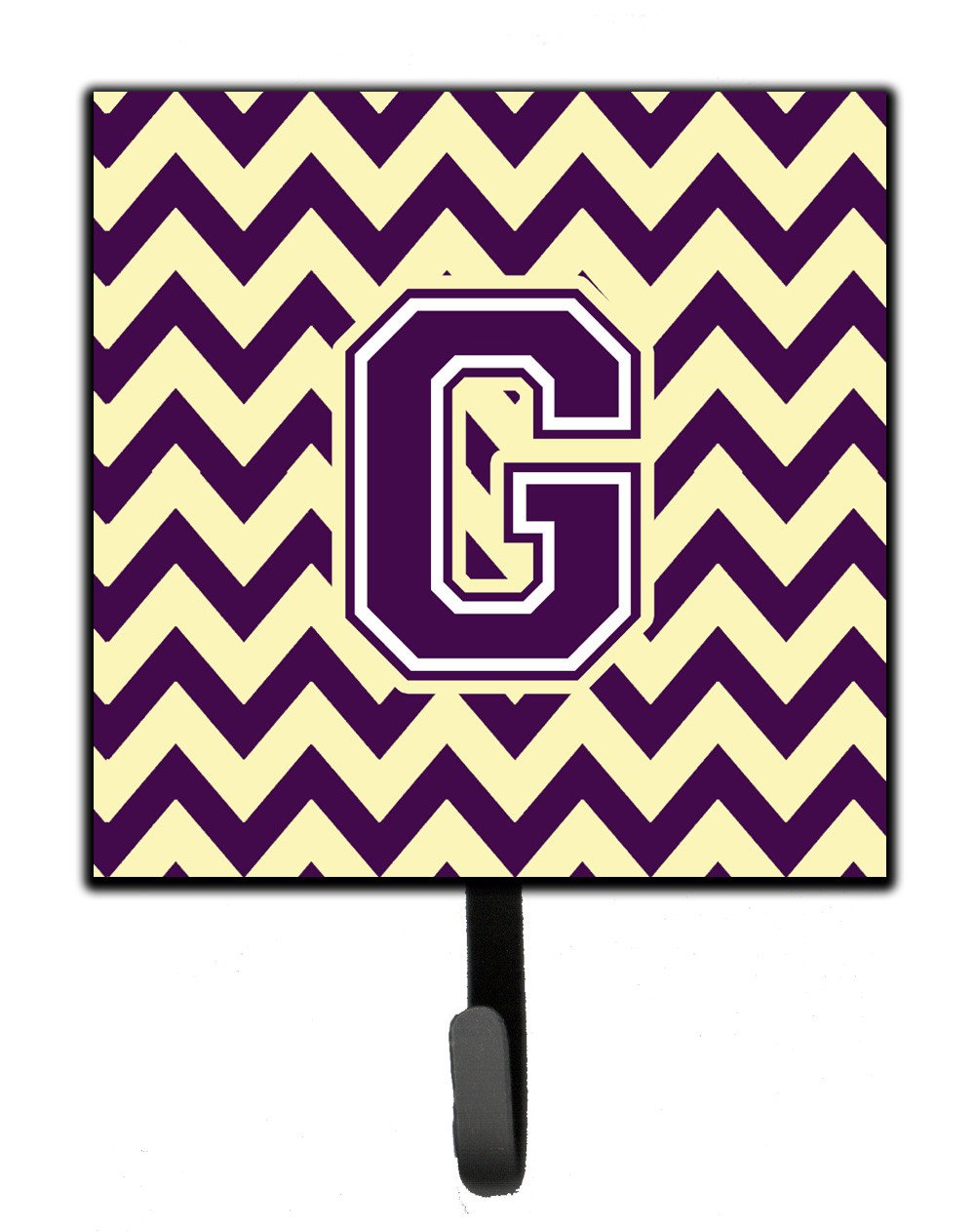 Letter G Chevron Purple and Gold Leash or Key Holder CJ1058-GSH4 by Caroline's Treasures