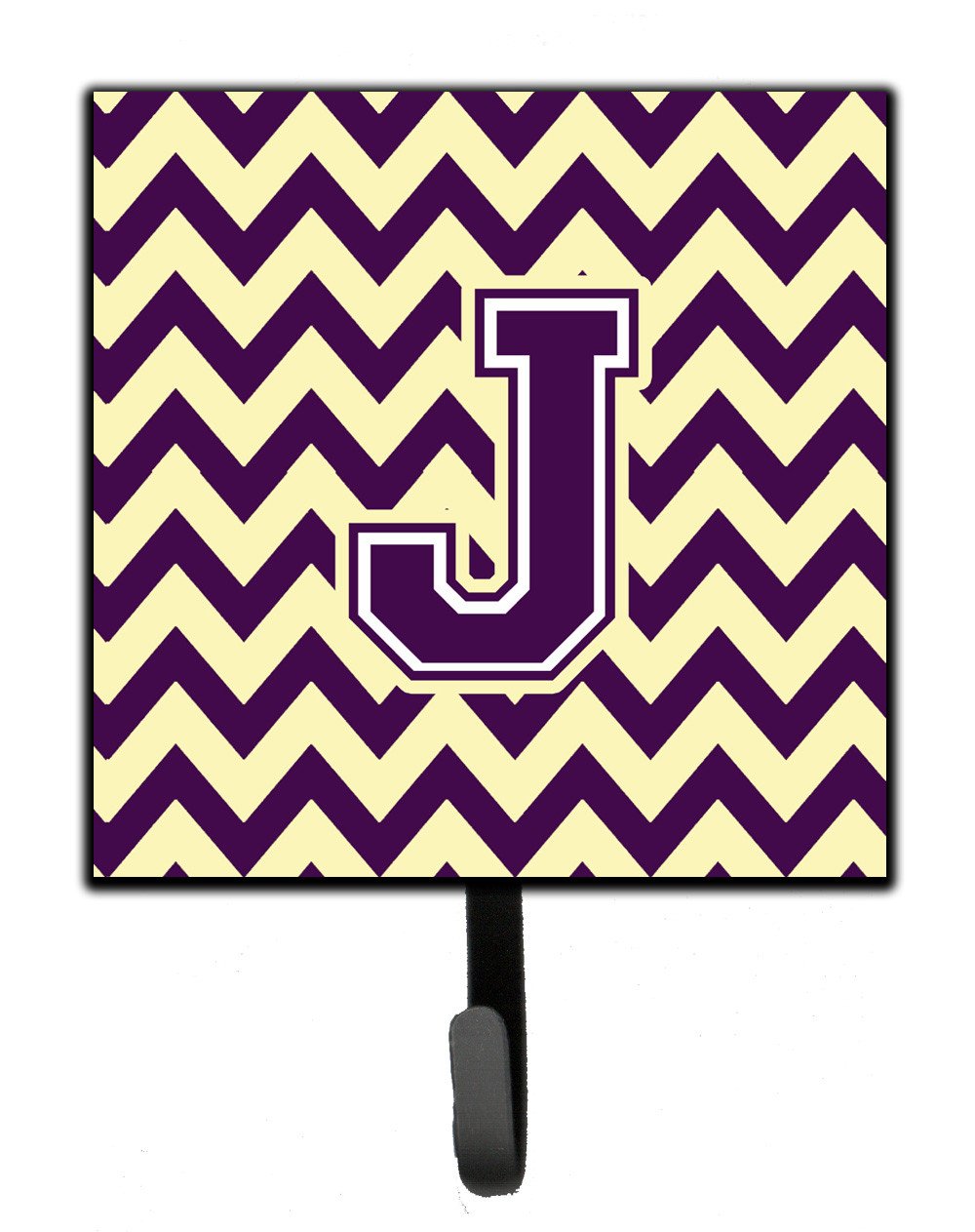 Letter J Chevron Purple and Gold Leash or Key Holder CJ1058-JSH4 by Caroline&#39;s Treasures