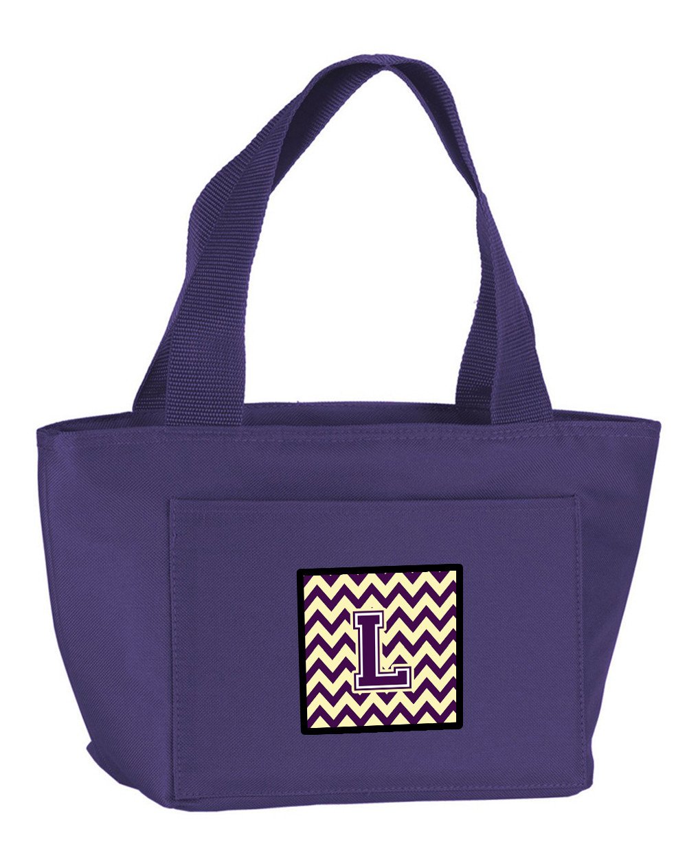 Letter L Chevron Purple and Gold Lunch Bag CJ1058-LPR-8808 by Caroline&#39;s Treasures