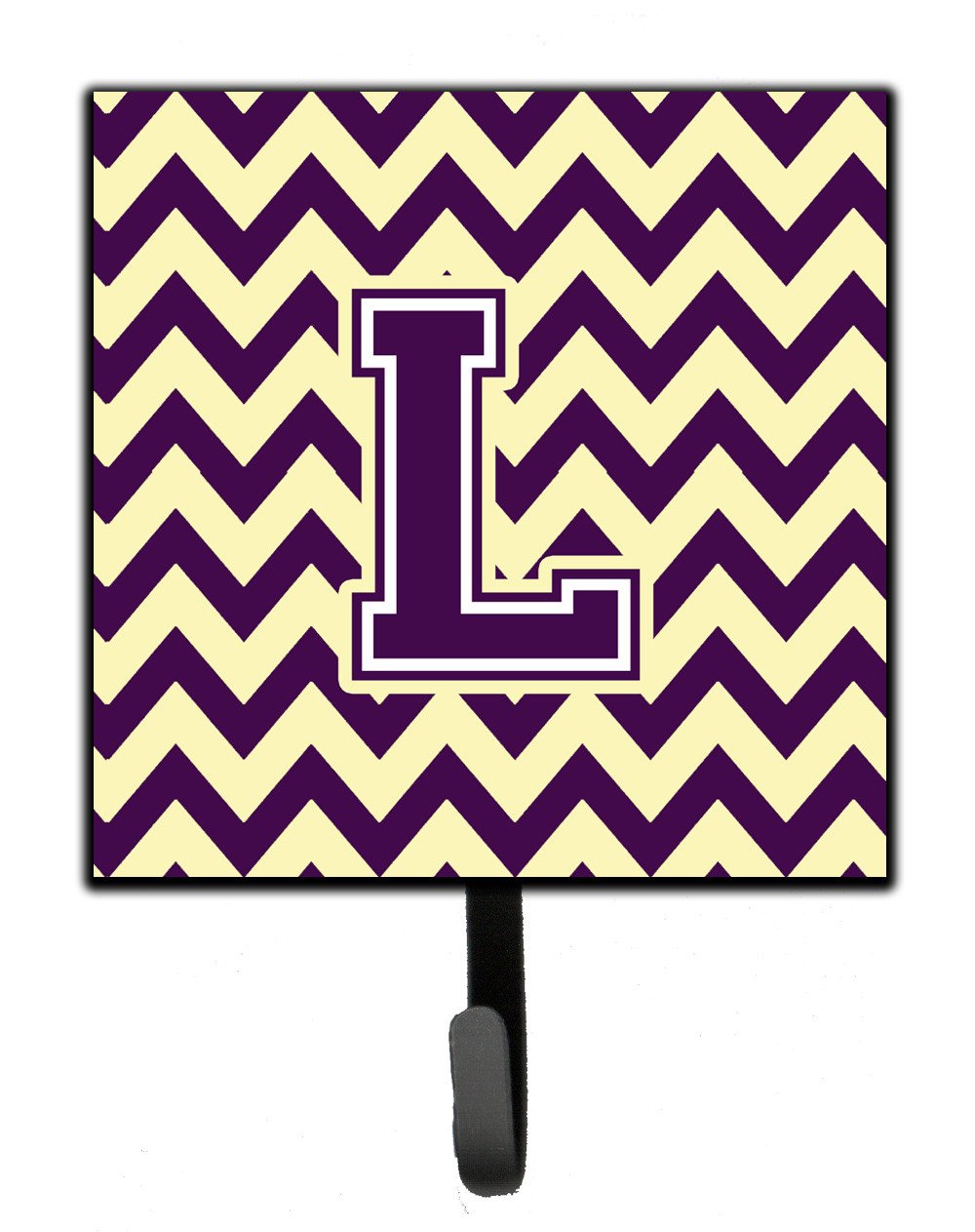 Letter L Chevron Purple and Gold Leash or Key Holder CJ1058-LSH4 by Caroline&#39;s Treasures