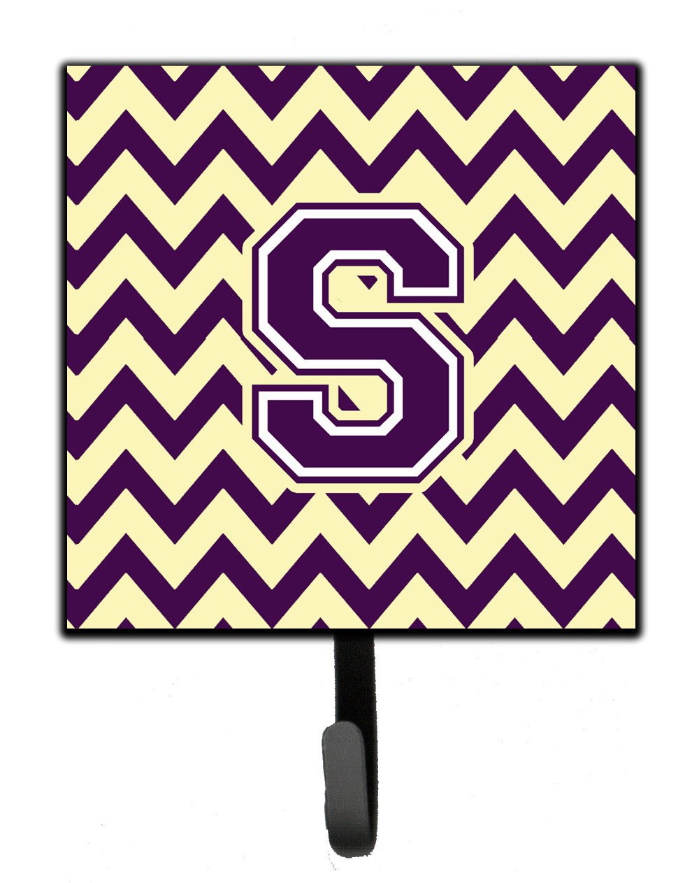 Letter S Chevron Purple and Gold Leash or Key Holder CJ1058-SSH4 by Caroline's Treasures