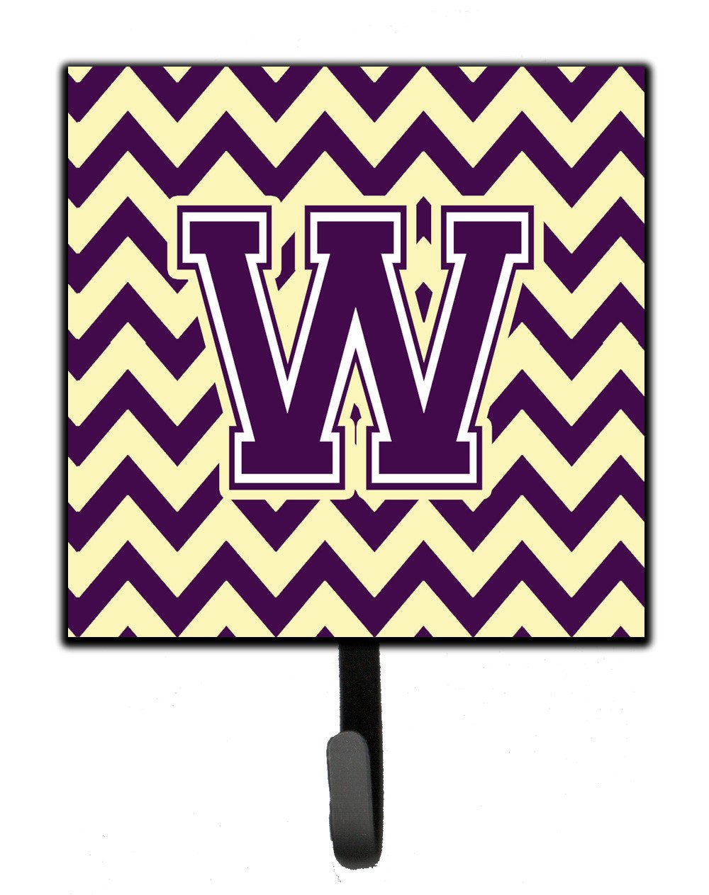 Letter W Chevron Purple and Gold Leash or Key Holder CJ1058-WSH4 by Caroline&#39;s Treasures