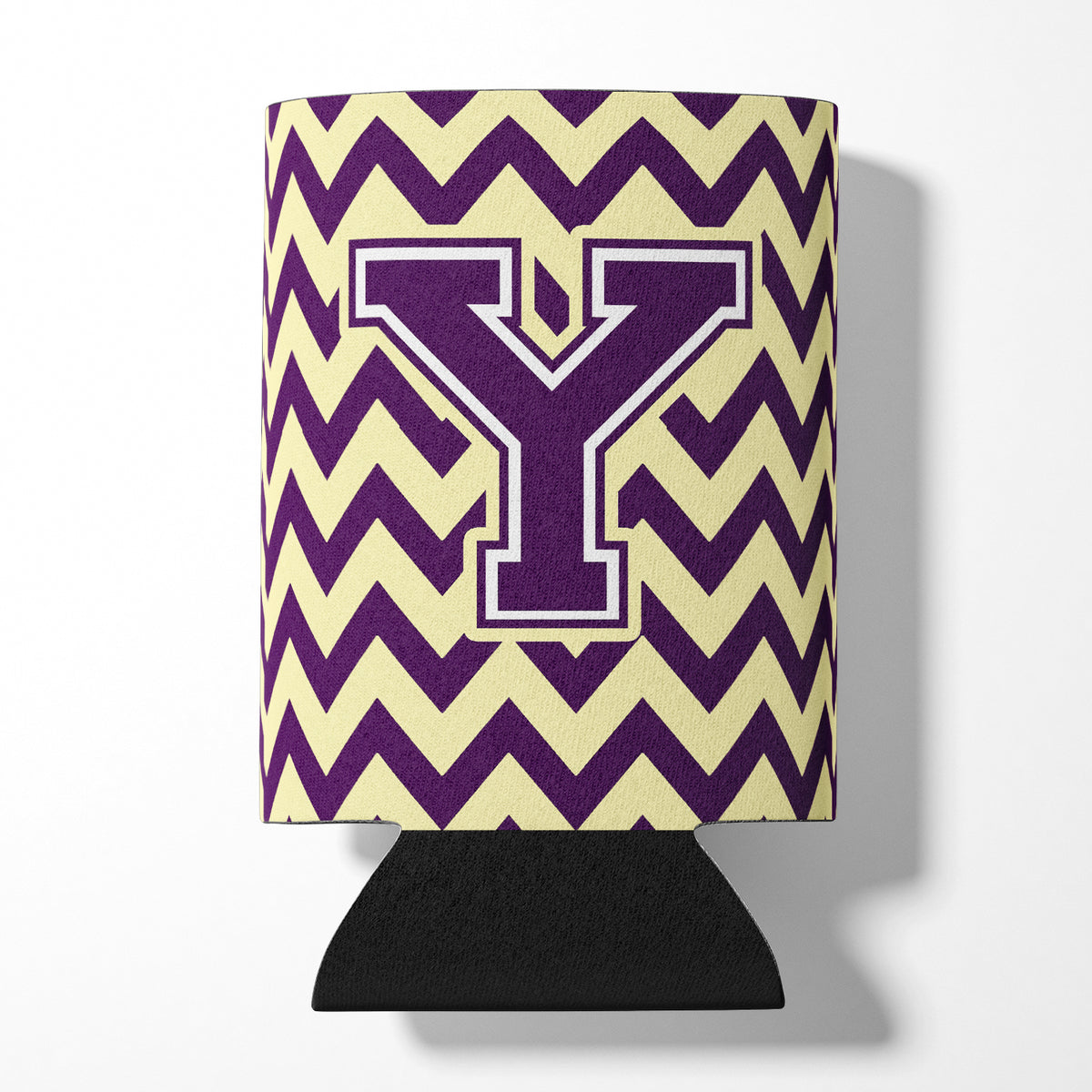 Letter Y Chevron Purple and Gold Can or Bottle Hugger CJ1058-YCC.