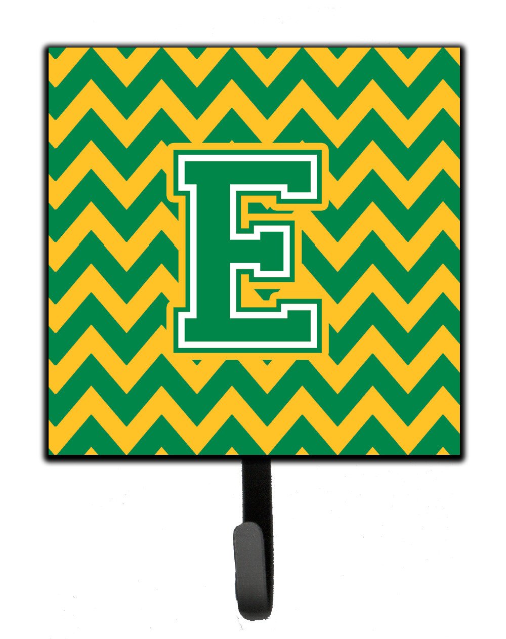 Letter E Chevron Green and Gold Leash or Key Holder CJ1059-ESH4 by Caroline's Treasures