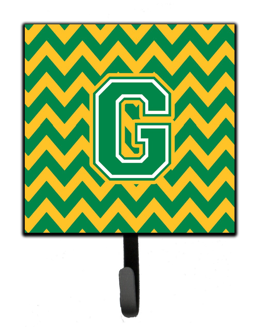 Letter G Chevron Green and Gold Leash or Key Holder CJ1059-GSH4 by Caroline's Treasures