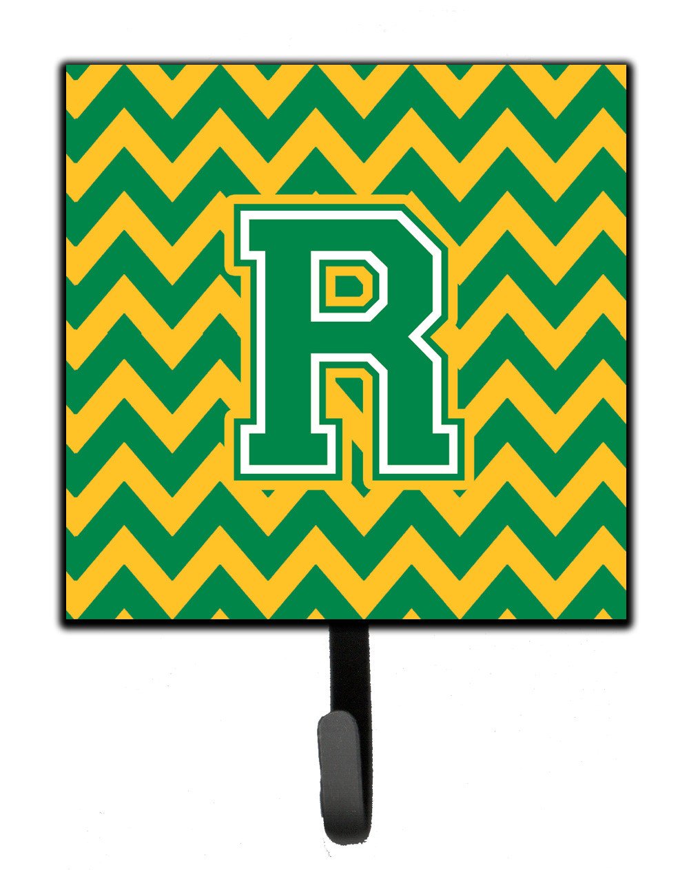 Letter R Chevron Green and Gold Leash or Key Holder CJ1059-RSH4 by Caroline's Treasures