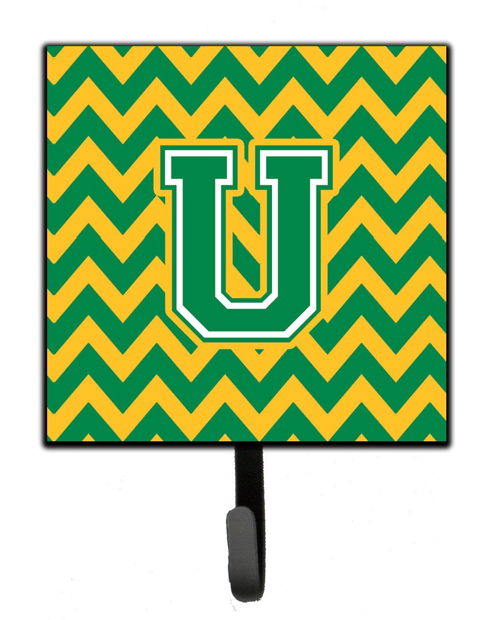 Letter U Chevron Green and Gold Leash or Key Holder CJ1059-USH4 by Caroline's Treasures