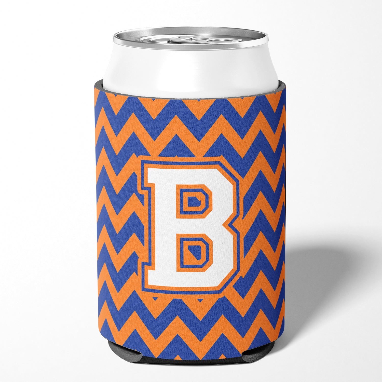 Letter B Chevron Blue and Orange #3 Can or Bottle Hugger CJ1060-BCC.