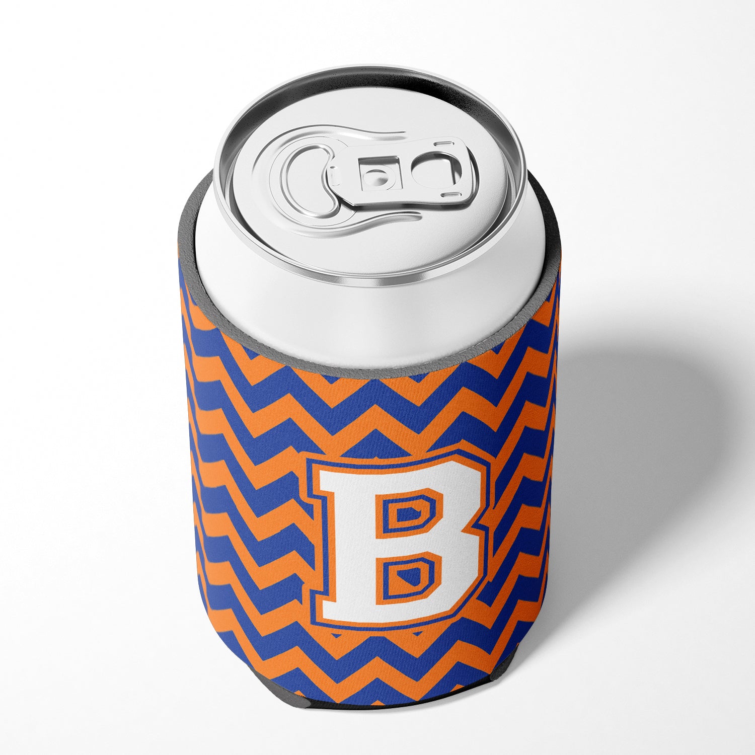 Letter B Chevron Blue and Orange #3 Can or Bottle Hugger CJ1060-BCC.