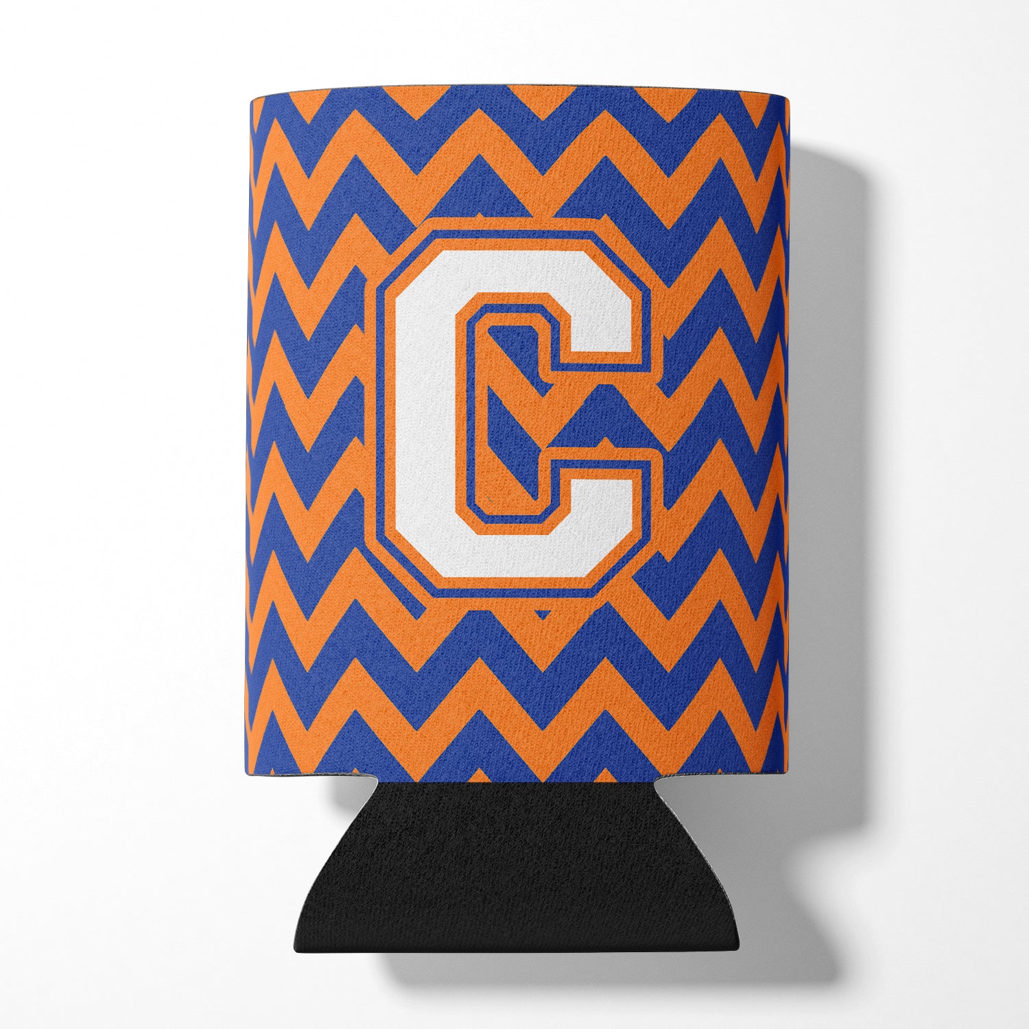 Letter C Chevron Blue and Orange #3 Can or Bottle Hugger CJ1060-CCC.