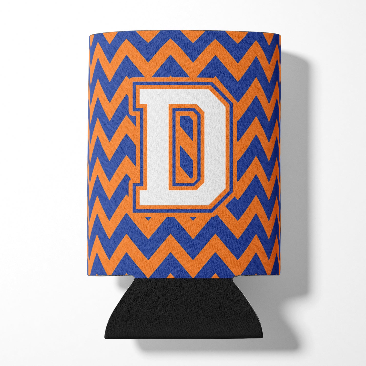 Letter D Chevron Blue and Orange #3 Can or Bottle Hugger CJ1060-DCC.