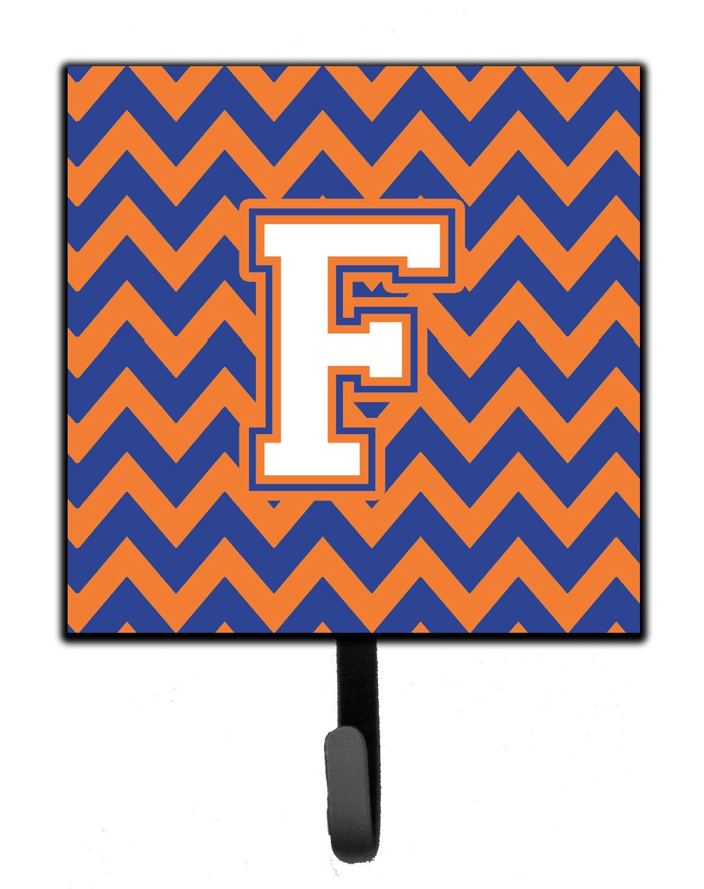 Letter F Chevron Blue and Orange #3 Leash or Key Holder CJ1060-FSH4 by Caroline's Treasures