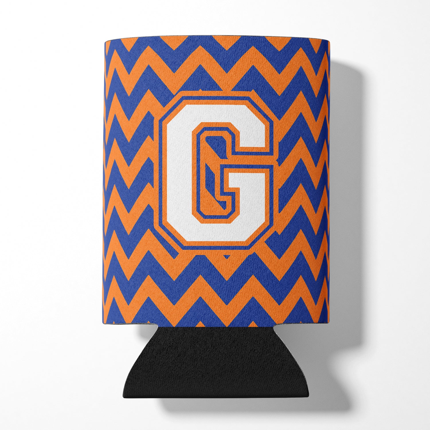 Letter G Chevron Blue and Orange #3 Can or Bottle Hugger CJ1060-GCC.