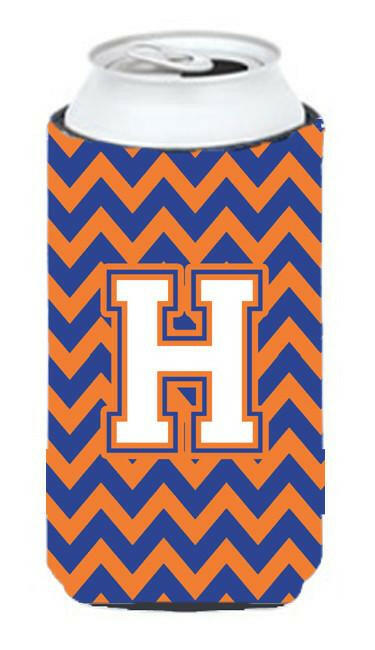 Letter H Chevron Blue and Orange Tall Boy Beverage Insulator Hugger CJ1060-HTBC by Caroline's Treasures