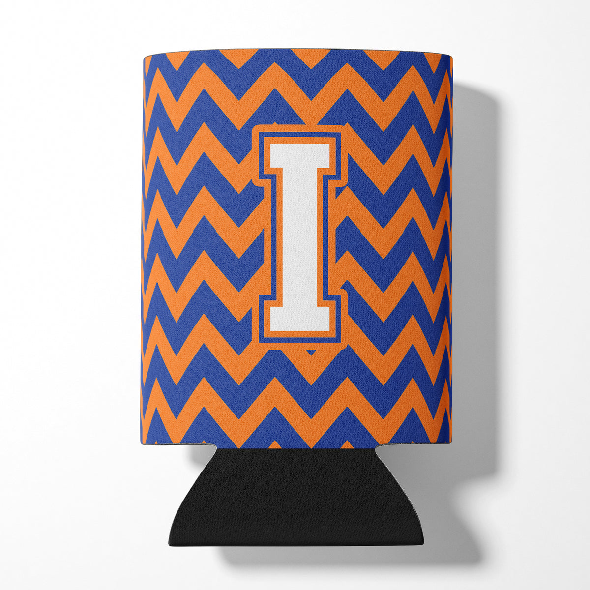 Letter I Chevron Blue and Orange #3 Can or Bottle Hugger CJ1060-ICC.