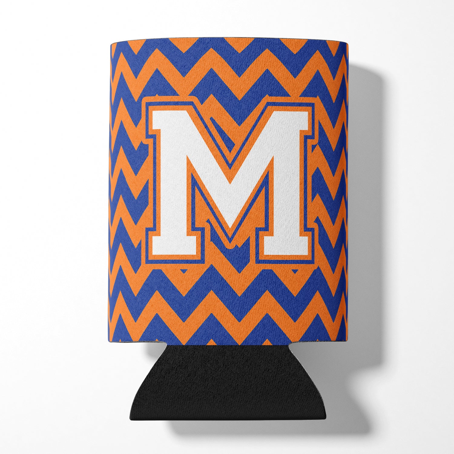 Letter M Chevron Blue and Orange #3 Can or Bottle Hugger CJ1060-MCC.