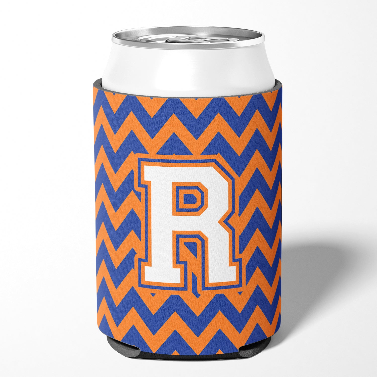 Letter R Chevron Blue and Orange #3 Can or Bottle Hugger CJ1060-RCC.