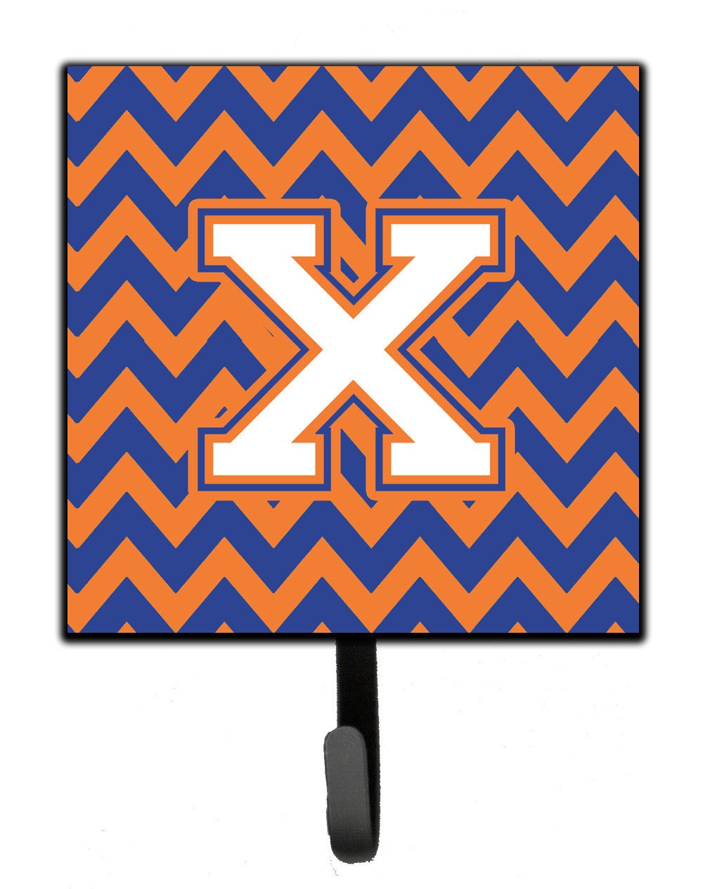 Letter X Chevron Blue and Orange #3 Leash or Key Holder CJ1060-XSH4 by Caroline's Treasures