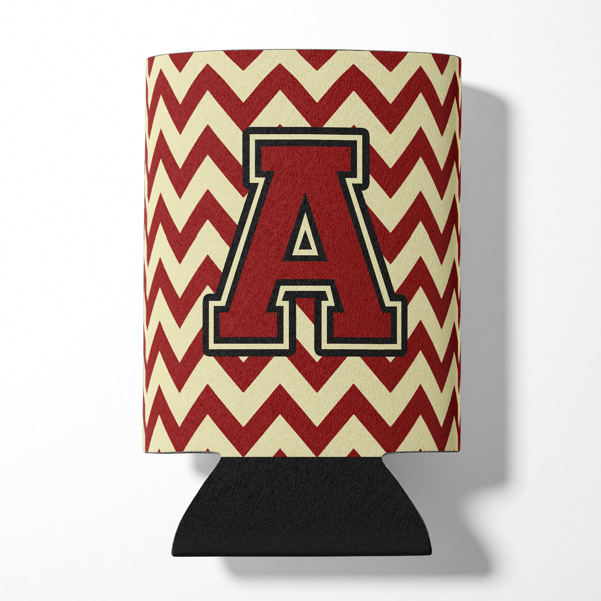 Letter A Chevron Maroon and Gold Can or Bottle Hugger CJ1061-ACC.