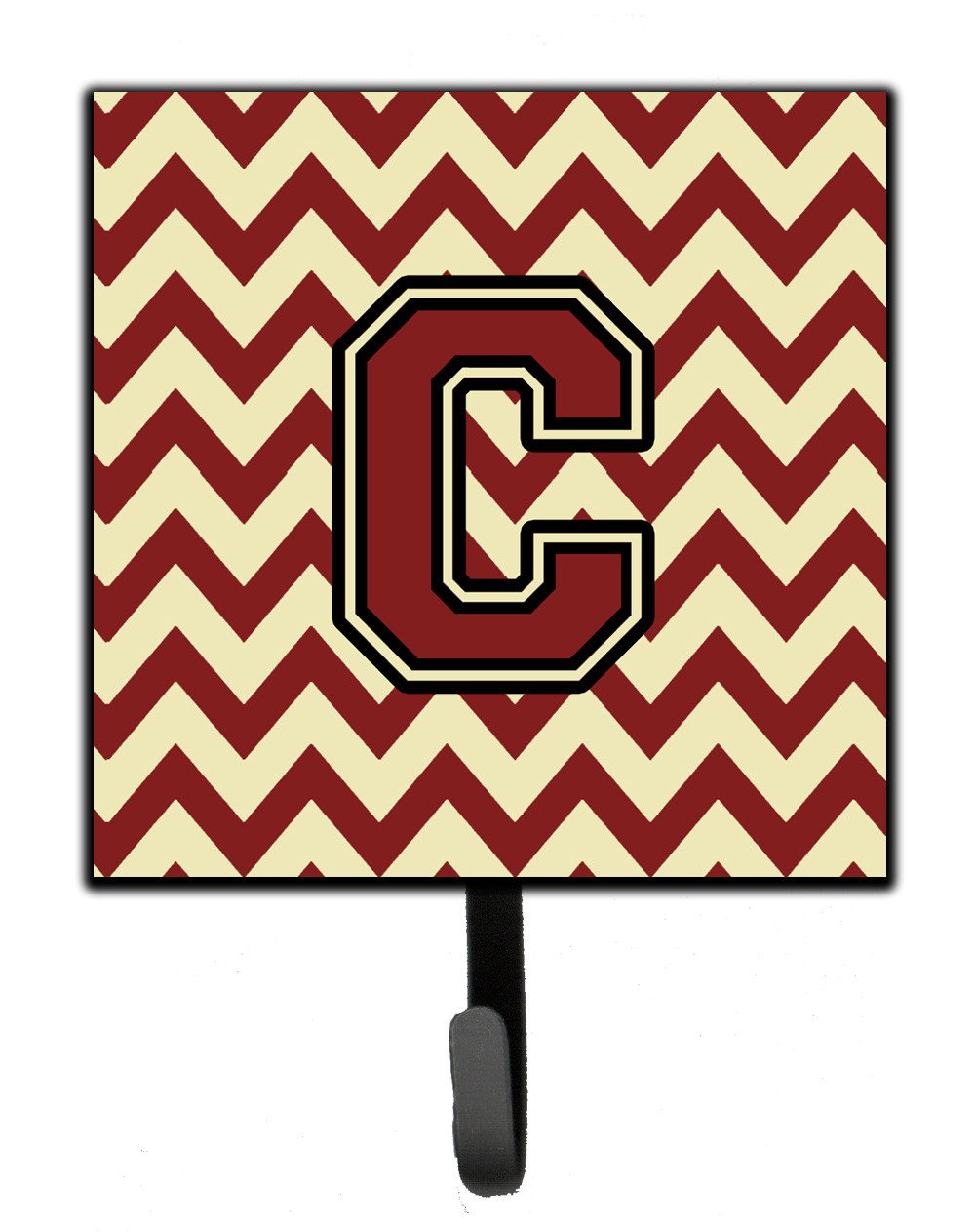 Letter C Chevron Maroon and Gold Leash or Key Holder CJ1061-CSH4 by Caroline's Treasures