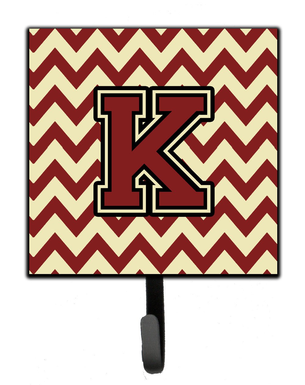 Letter K Chevron Maroon and Gold Leash or Key Holder CJ1061-KSH4 by Caroline's Treasures