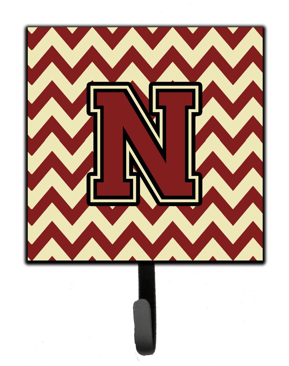 Letter N Chevron Maroon and Gold Leash or Key Holder CJ1061-NSH4 by Caroline&#39;s Treasures