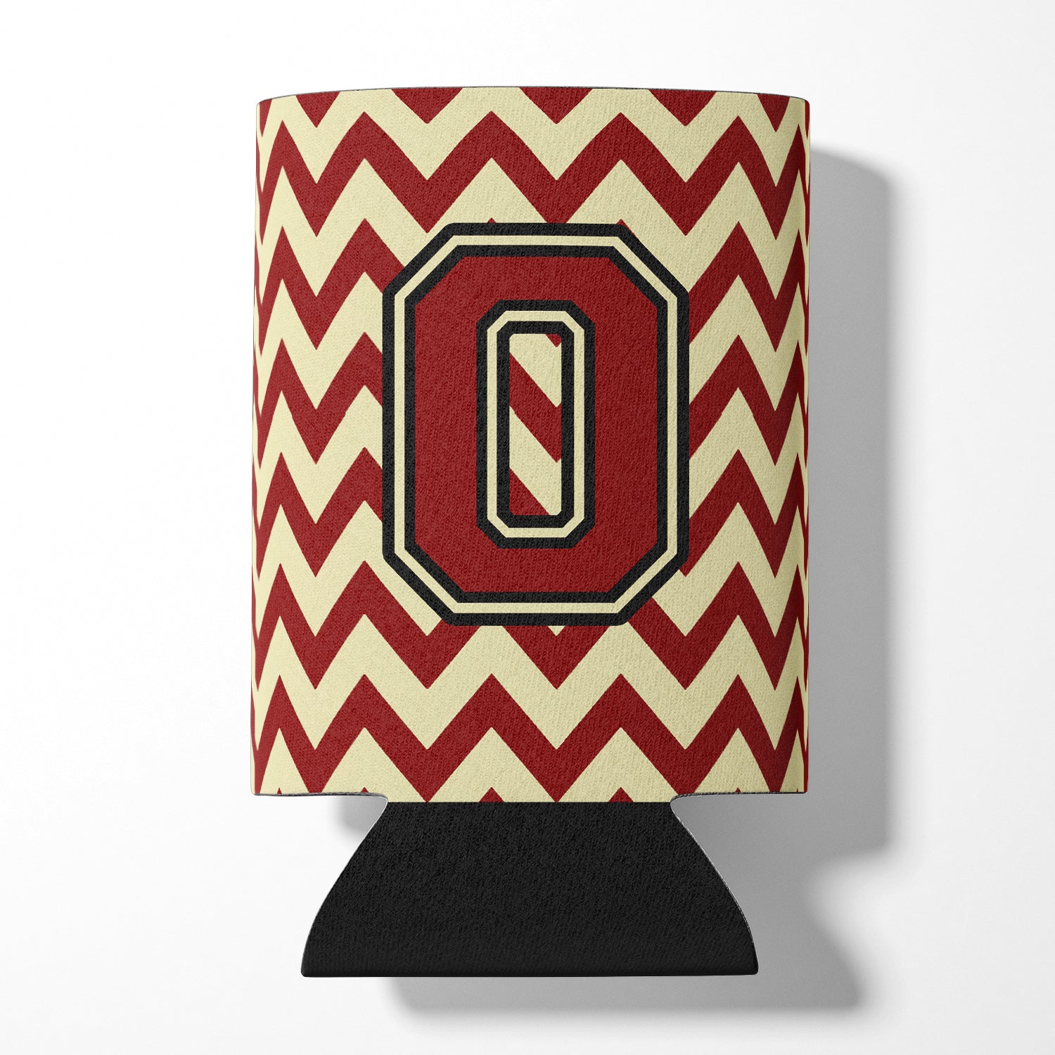 Letter O Chevron Maroon and Gold Can or Bottle Hugger CJ1061-OCC.