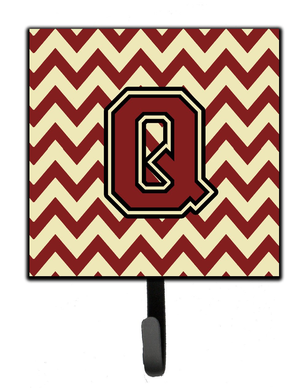 Letter Q Chevron Maroon and Gold Leash or Key Holder CJ1061-QSH4 by Caroline's Treasures