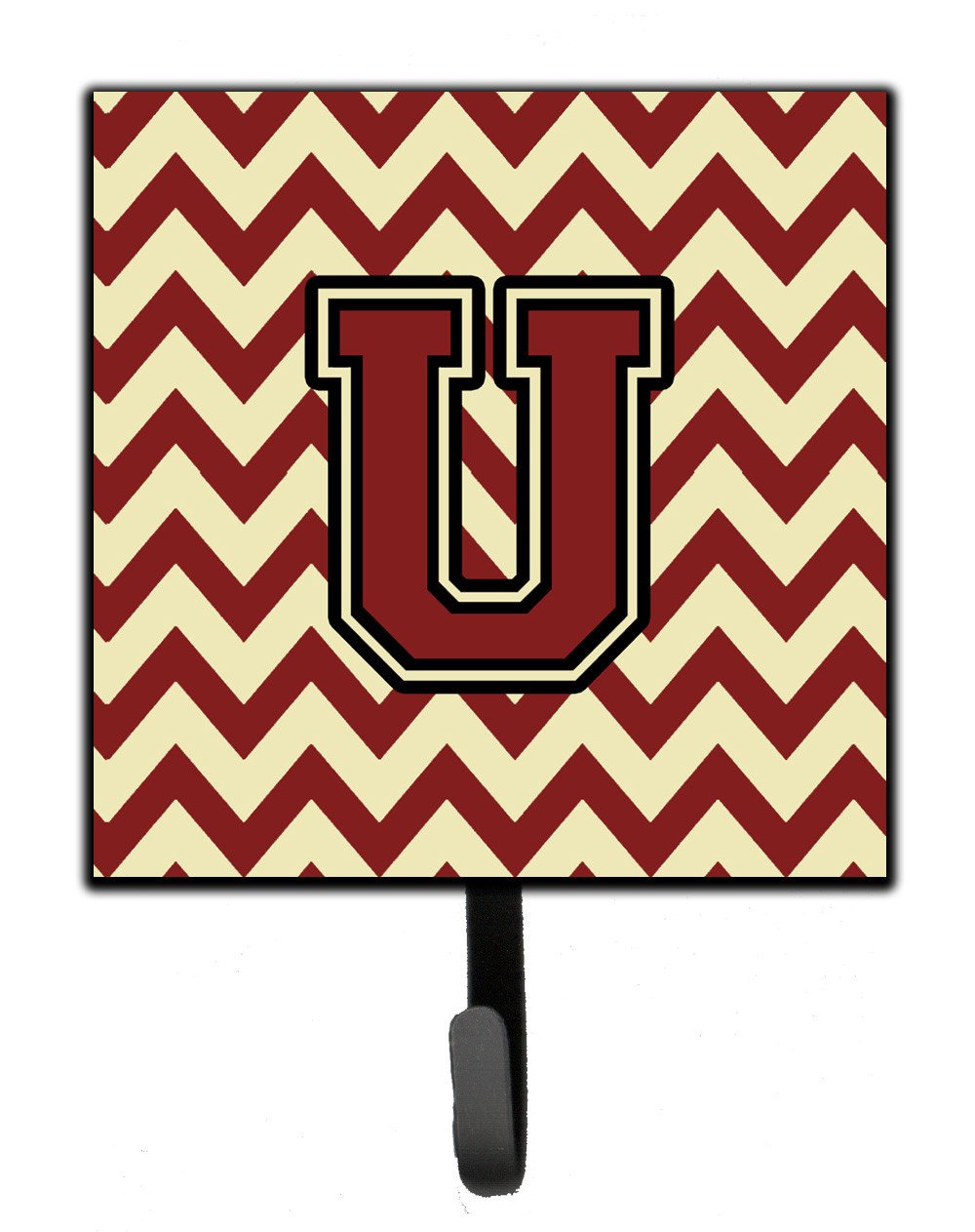 Letter U Chevron Maroon and Gold Leash or Key Holder CJ1061-USH4 by Caroline's Treasures