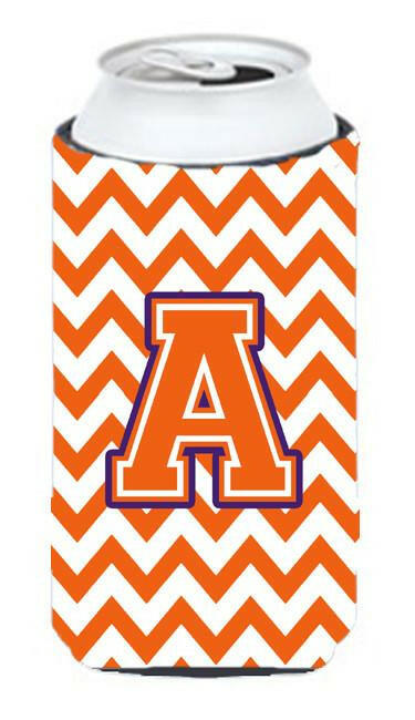 Letter A Chevron Orange and Regalia Tall Boy Beverage Insulator Hugger CJ1062-ATBC by Caroline's Treasures