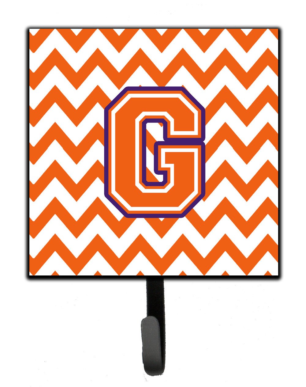 Letter G Chevron Orange and Regalia Leash or Key Holder CJ1062-GSH4 by Caroline's Treasures