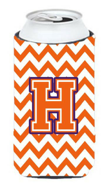 Letter H Chevron Orange and Regalia Tall Boy Beverage Insulator Hugger CJ1062-HTBC by Caroline's Treasures