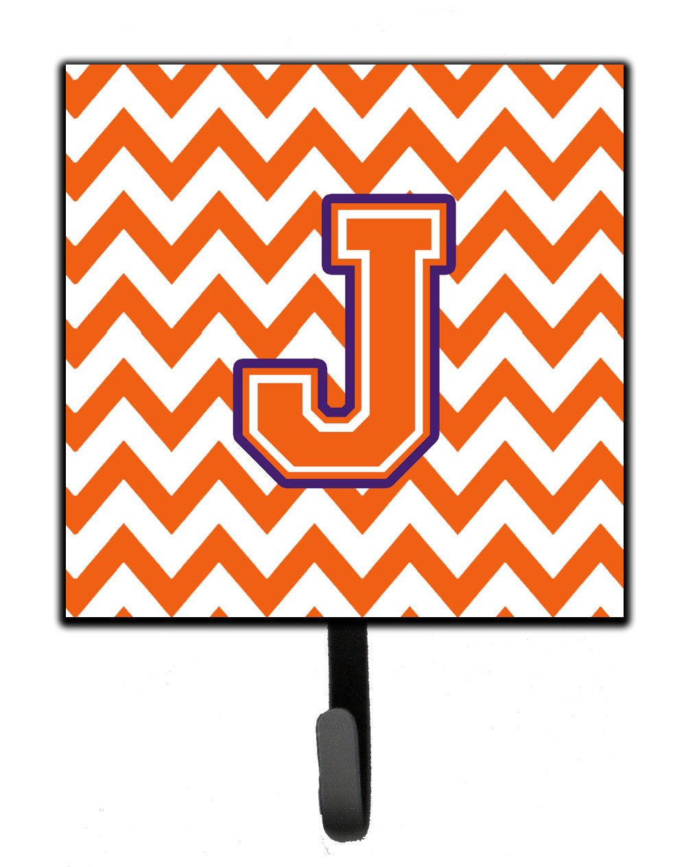 Letter J Chevron Orange and Regalia Leash or Key Holder CJ1062-JSH4 by Caroline's Treasures