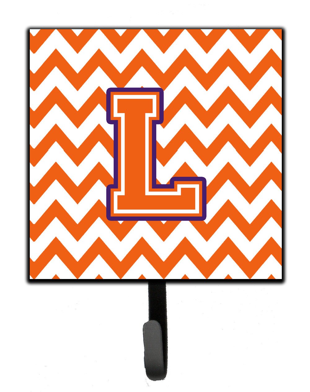 Letter L Chevron Orange and Regalia Leash or Key Holder CJ1062-LSH4 by Caroline&#39;s Treasures