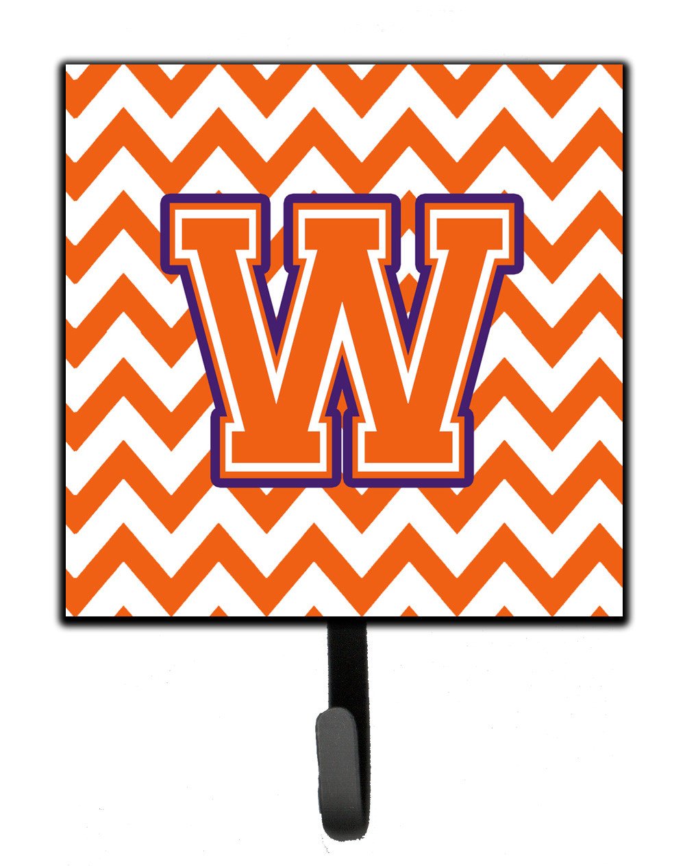 Letter W Chevron Orange and Regalia Leash or Key Holder CJ1062-WSH4 by Caroline&#39;s Treasures