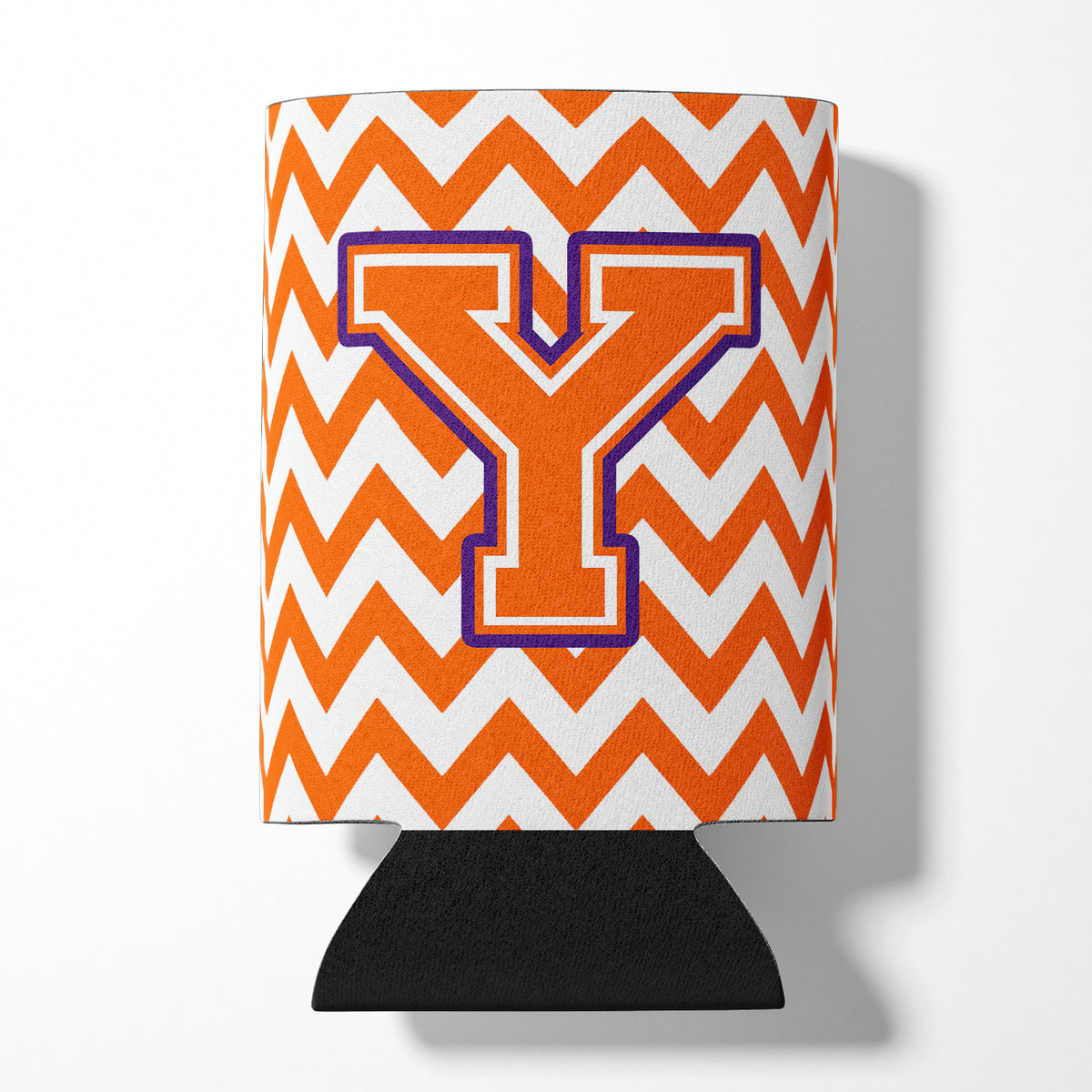 Letter Y Chevron Orange and Regalia Can or Bottle Hugger CJ1062-YCC.