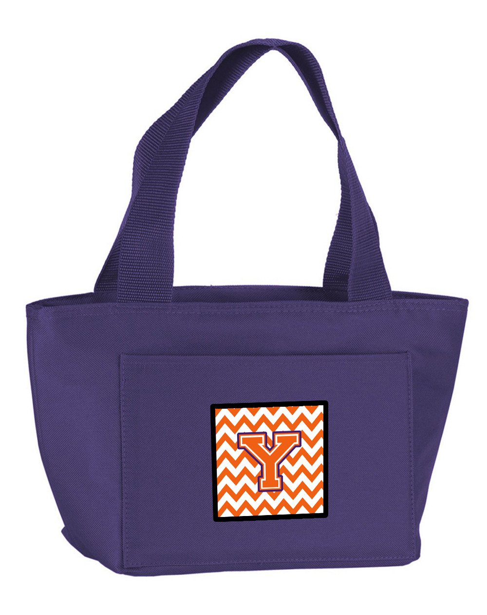 Letter Y Chevron Orange and Regalia Lunch Bag CJ1062-YPR-8808 by Caroline's Treasures