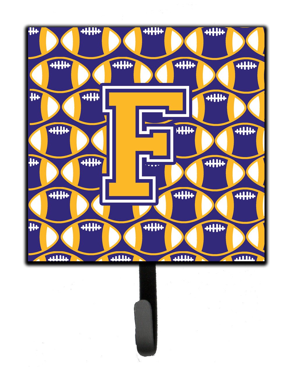 Letter F Football Purple and Gold Leash or Key Holder CJ1064-FSH4 by Caroline's Treasures