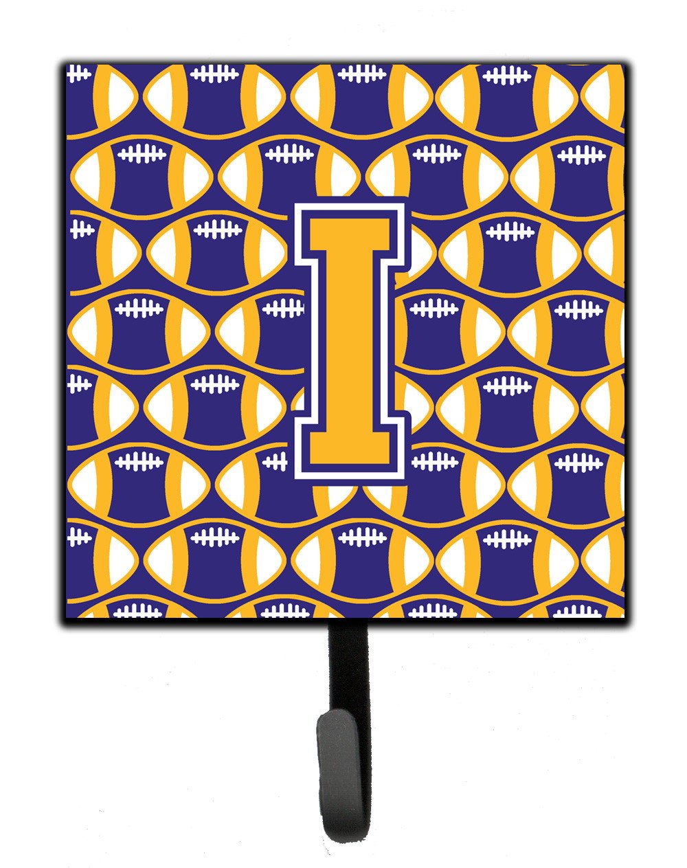 Letter I Football Purple and Gold Leash or Key Holder CJ1064-ISH4 by Caroline's Treasures