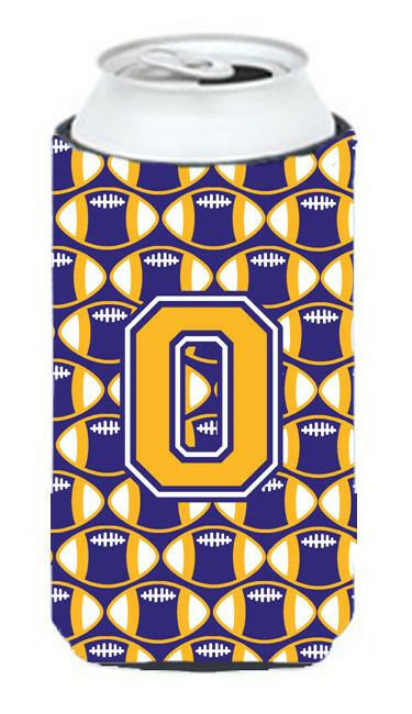 Letter O Football Purple and Gold Tall Boy Beverage Insulator Hugger CJ1064-OTBC by Caroline's Treasures