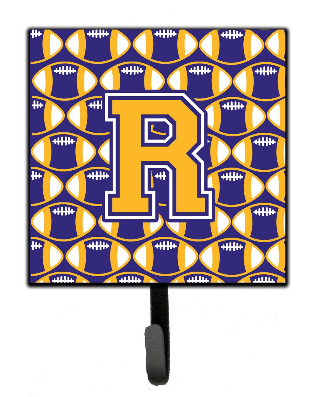 Letter R Football Purple and Gold Leash or Key Holder CJ1064-RSH4 by Caroline's Treasures