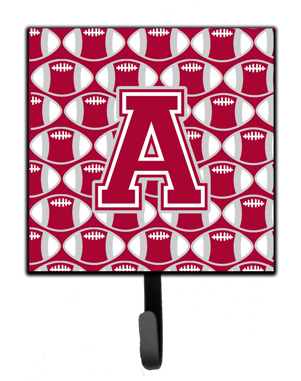 Letter A Football Crimson, grey and white Leash or Key Holder CJ1065-ASH4 by Caroline's Treasures